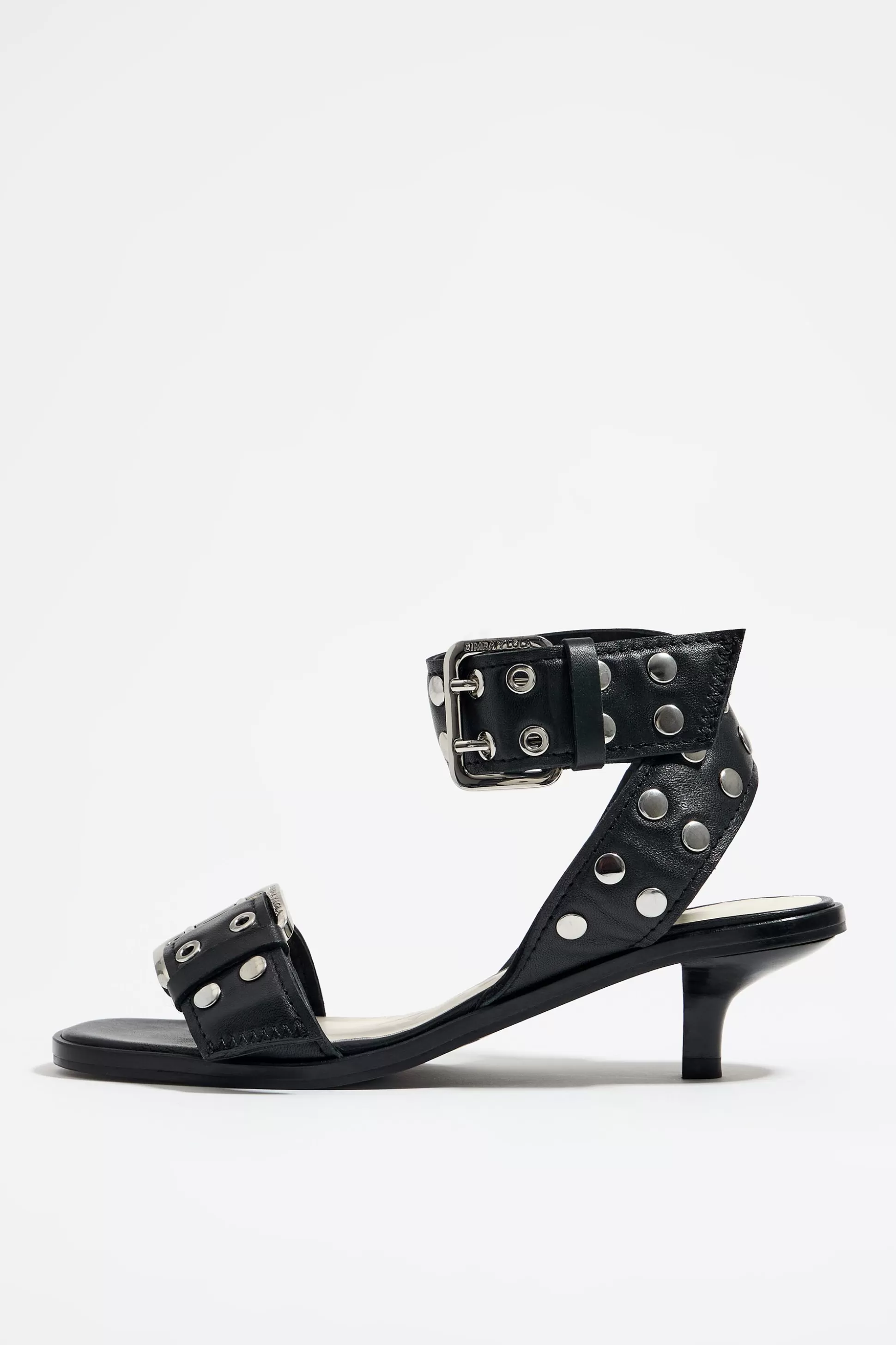 Studded leather heeled sandal | Bimba Y Lola Cheap