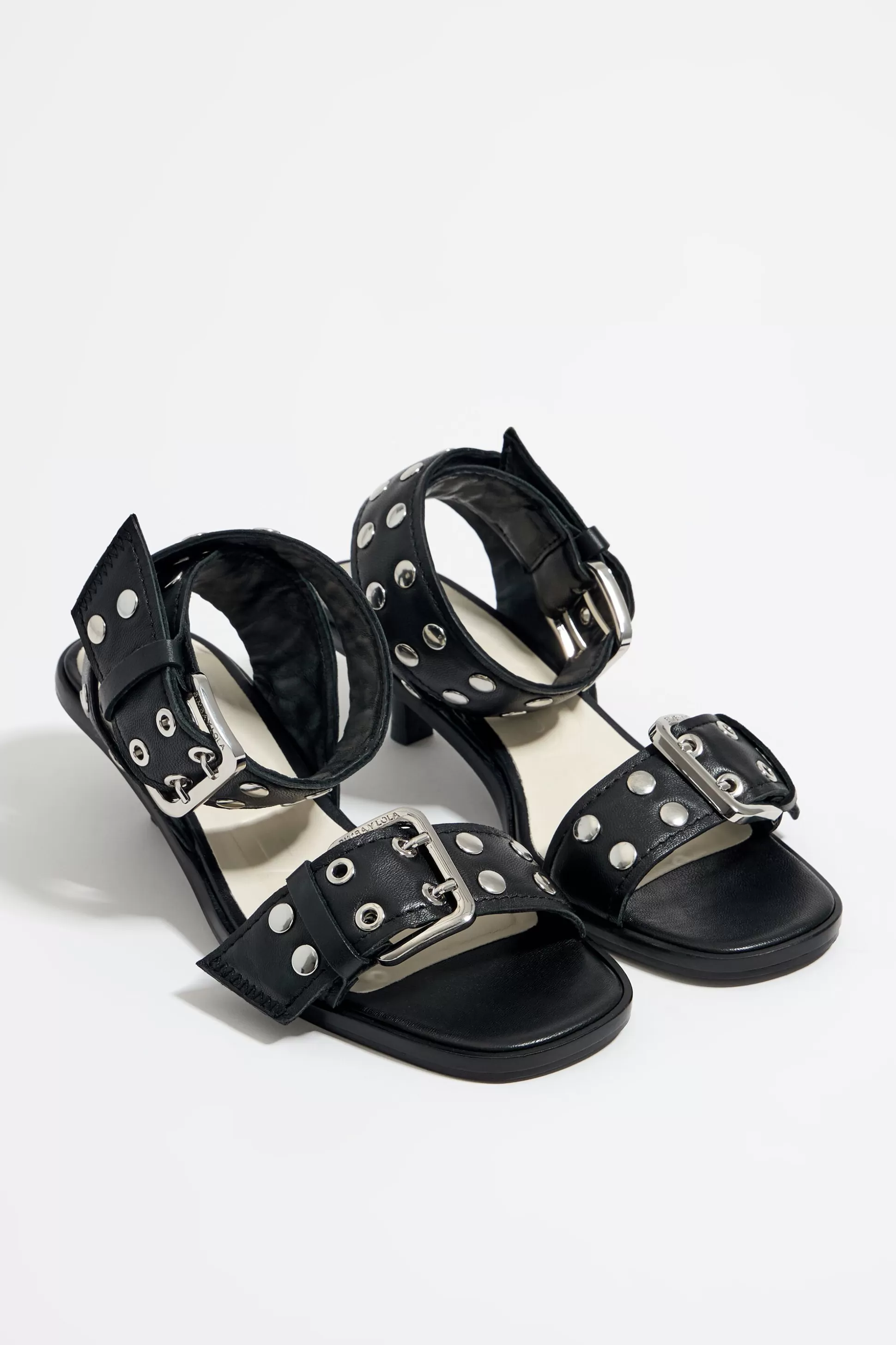 Studded leather heeled sandal | Bimba Y Lola Cheap