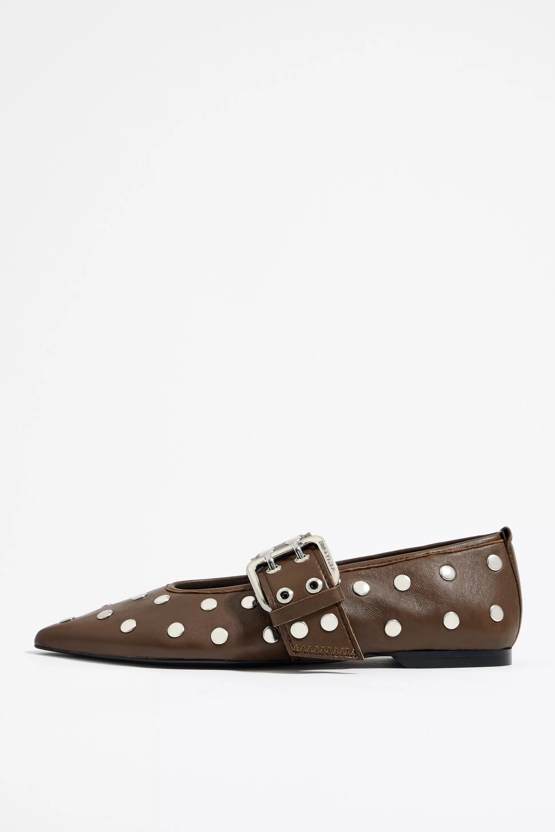 Studded leather ballerina | Bimba Y Lola Fashion