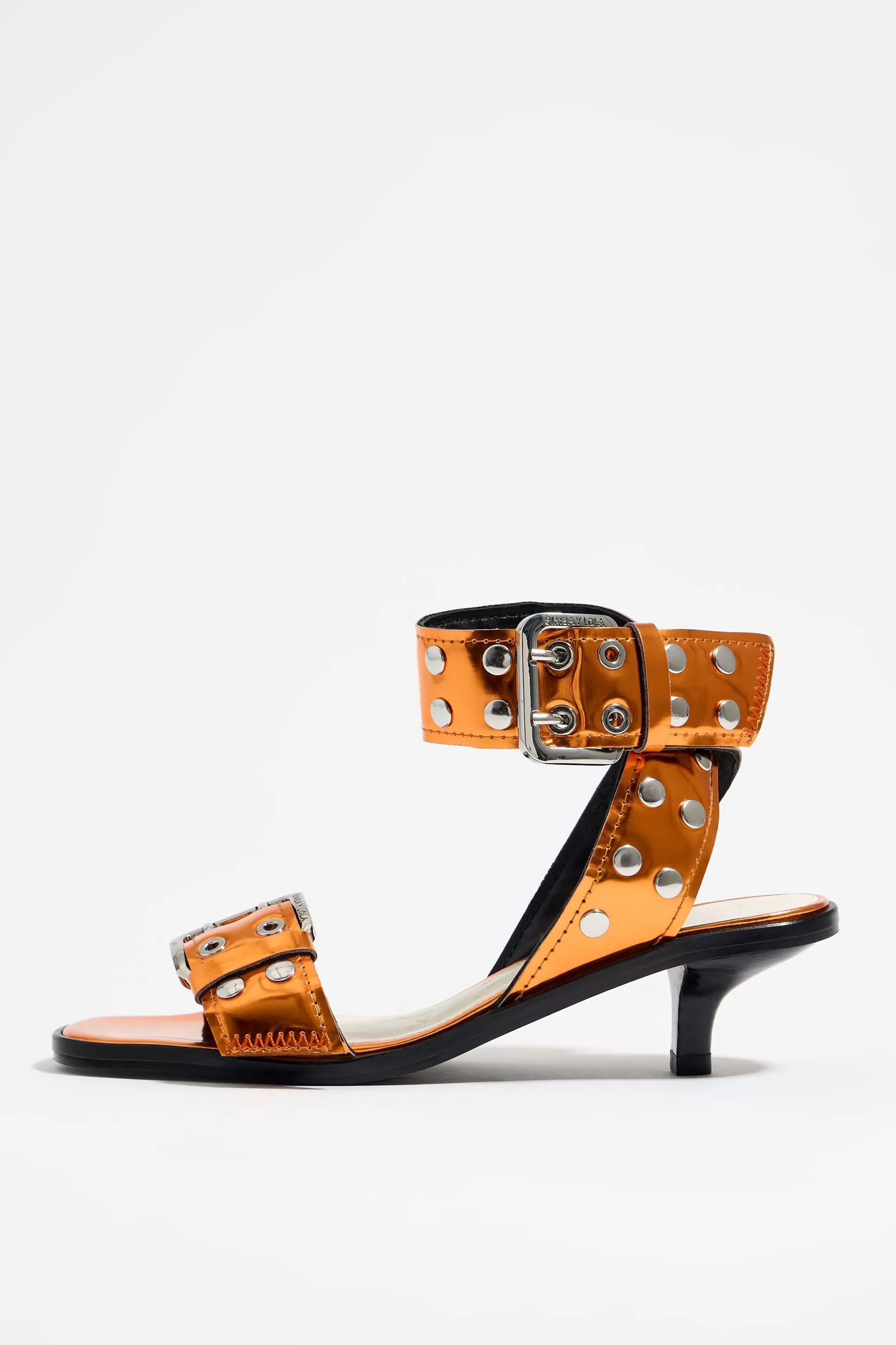 Studded leather heeled sandal | Bimba Y Lola New