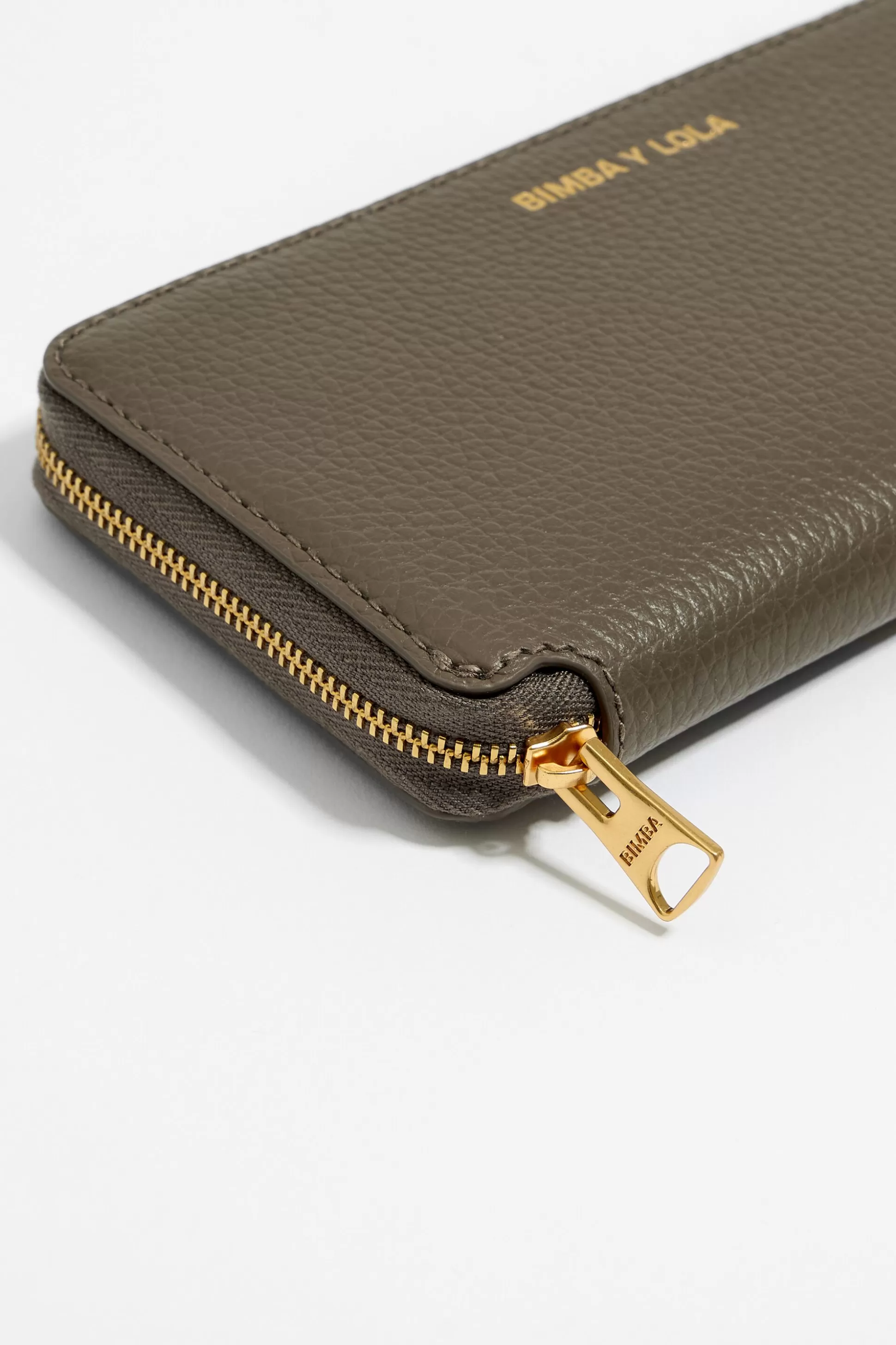 Taupe leather book wallet | Bimba Y Lola Sale