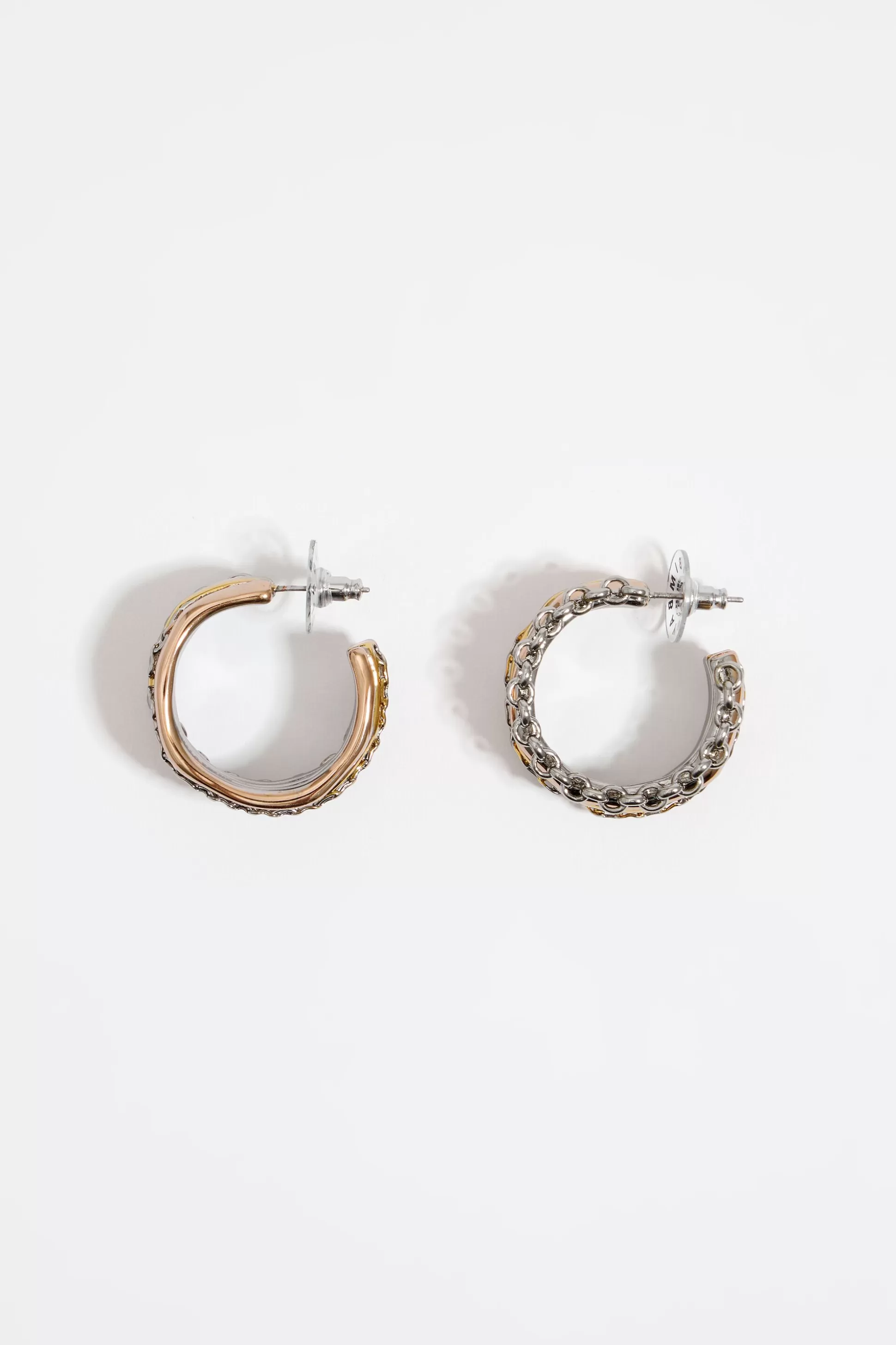 Textured hoop chain earrings | Bimba Y Lola Outlet