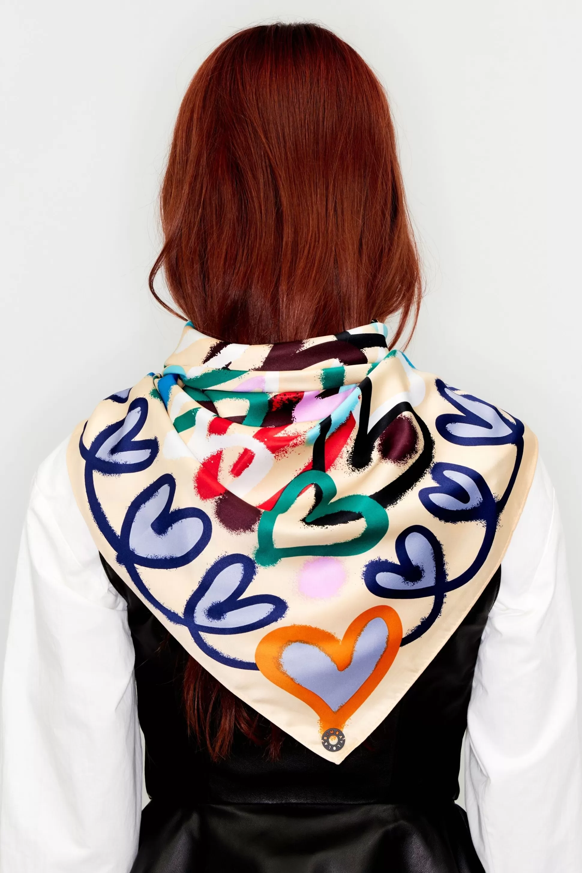 graffiti hearts scarf | Bimba Y Lola Cheap