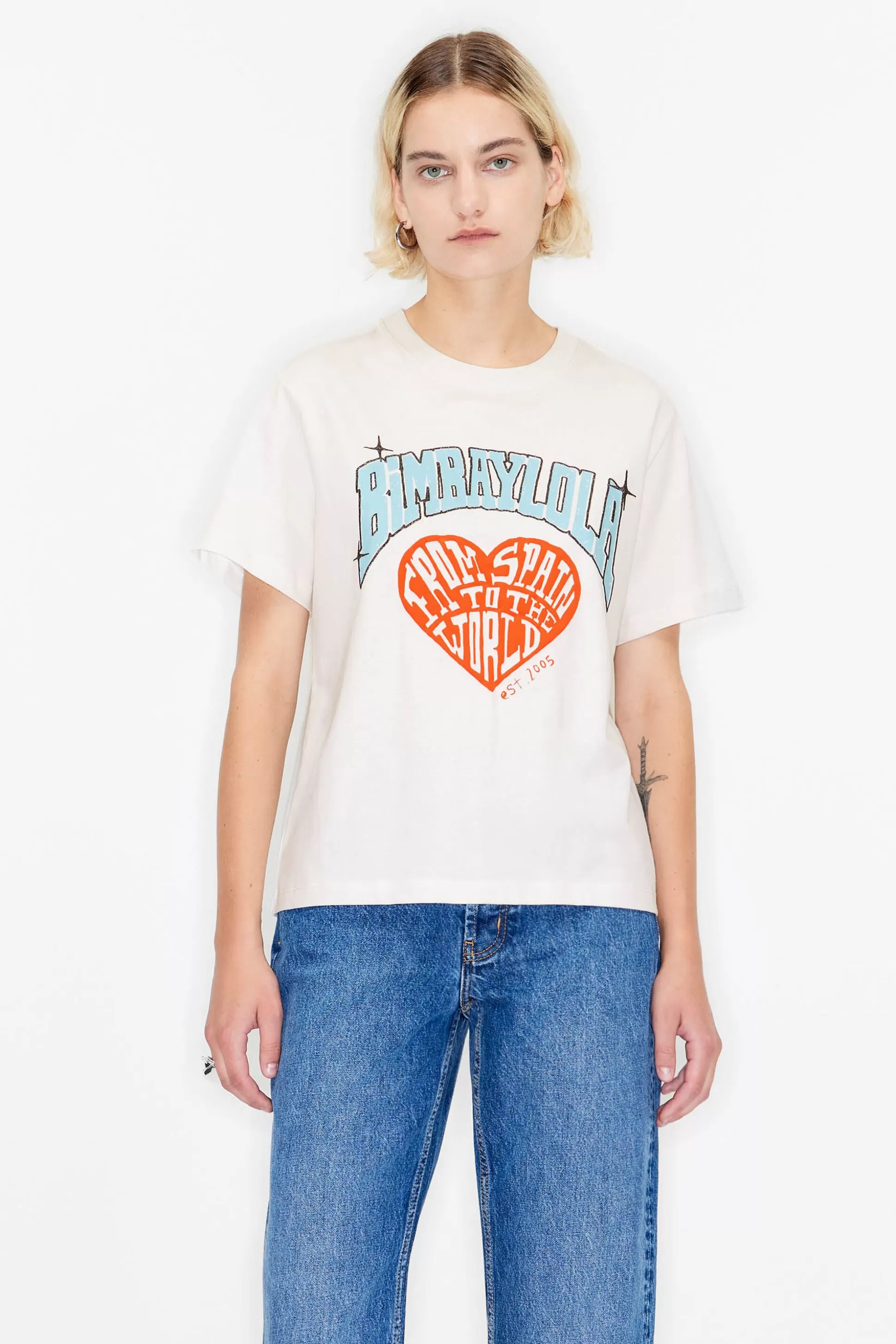 White Bimba University logo T-shirt | Bimba Y Lola Flash Sale