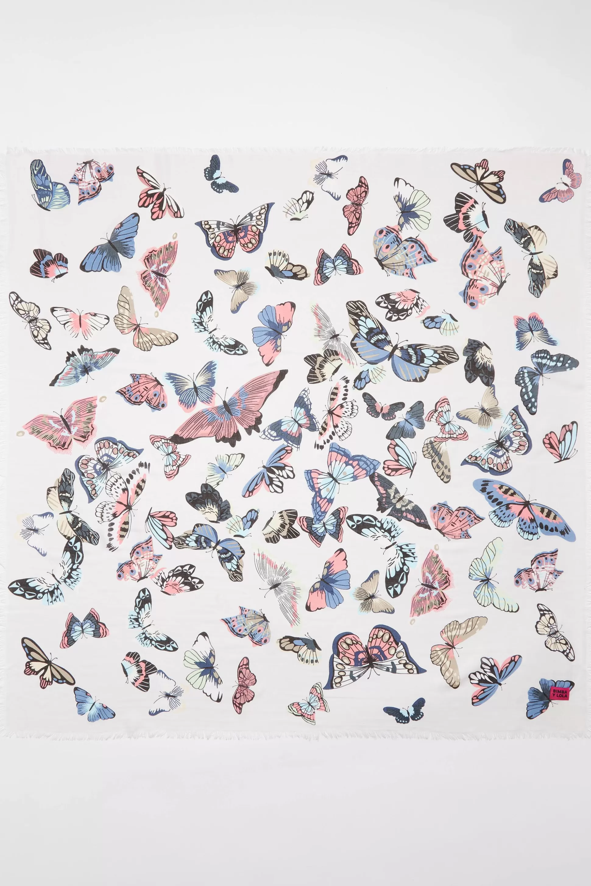 White butterflies shawl | Bimba Y Lola Hot