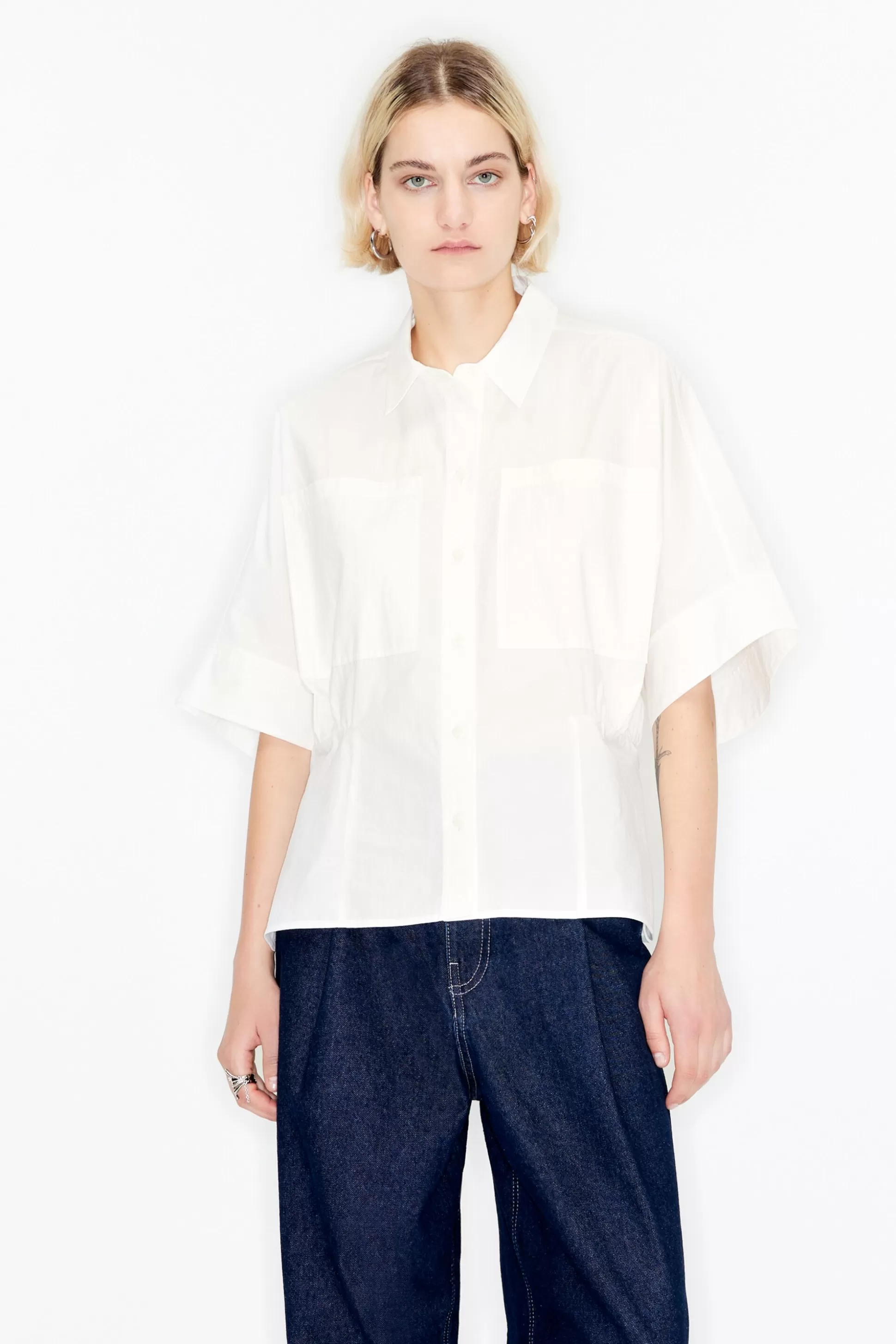 White peplum shirt | Bimba Y Lola Online