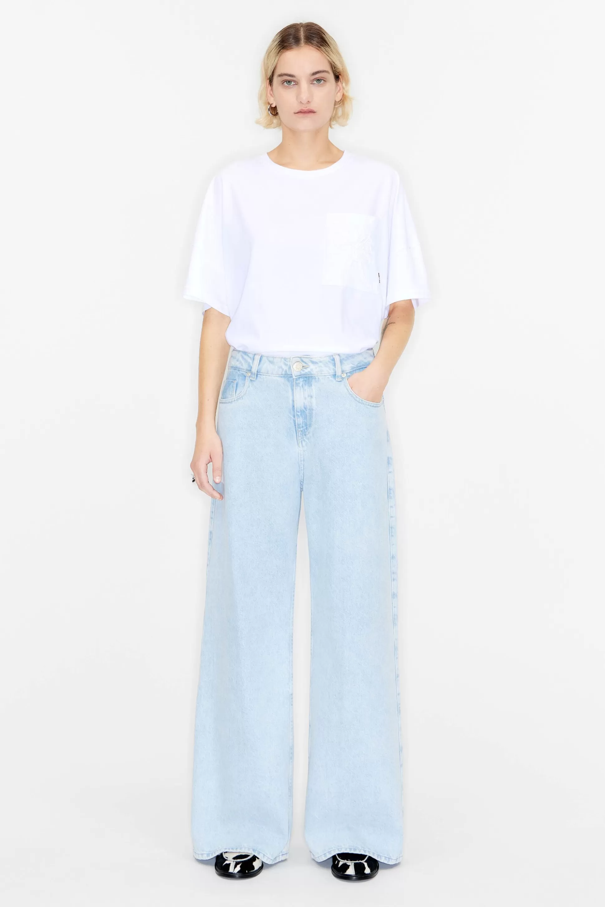 WIDE LEG - Blue wide leg jeans | Bimba Y Lola New