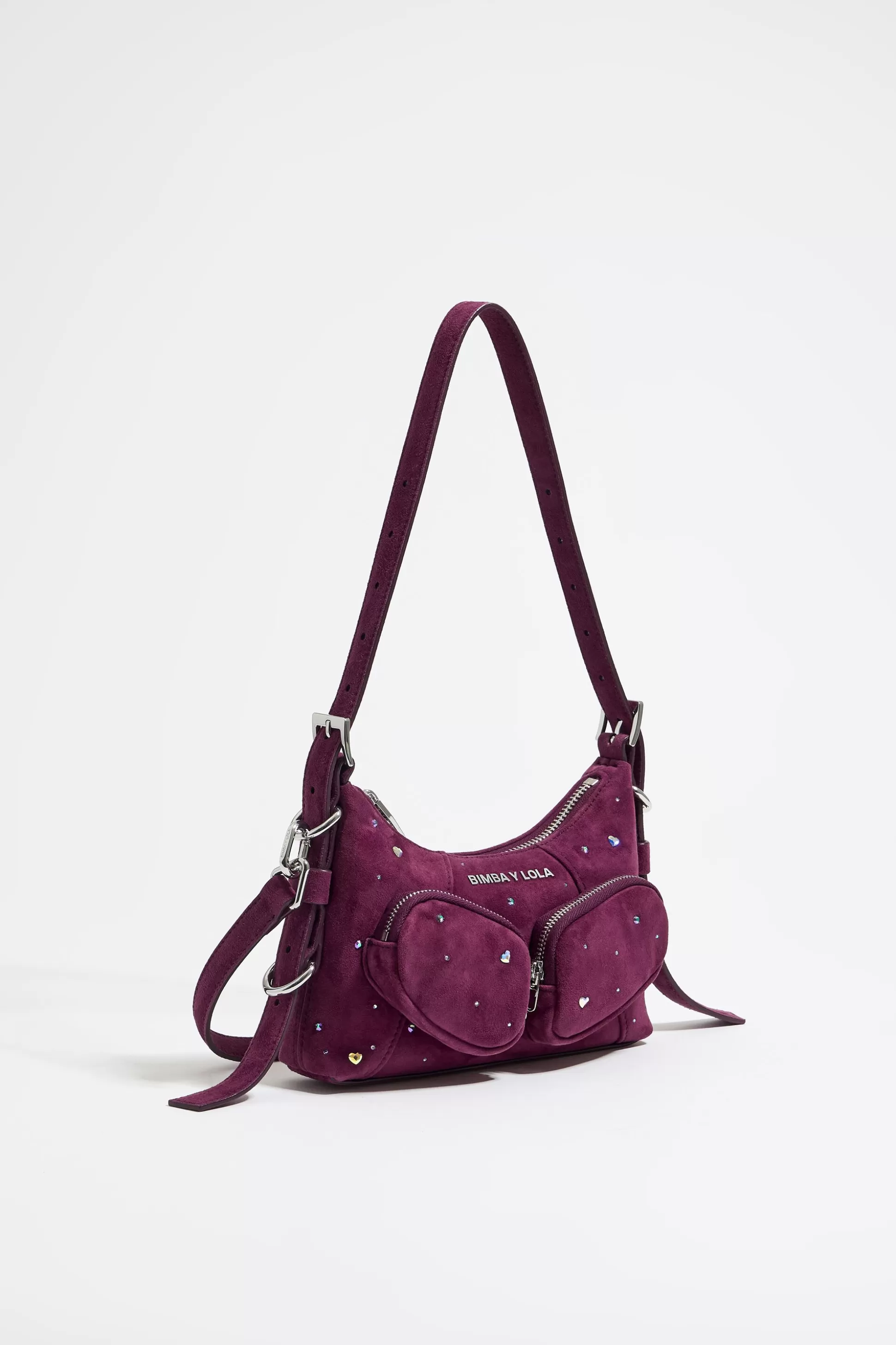 XS leather Swarovski Pocket slouch bag | Bimba Y Lola Shop