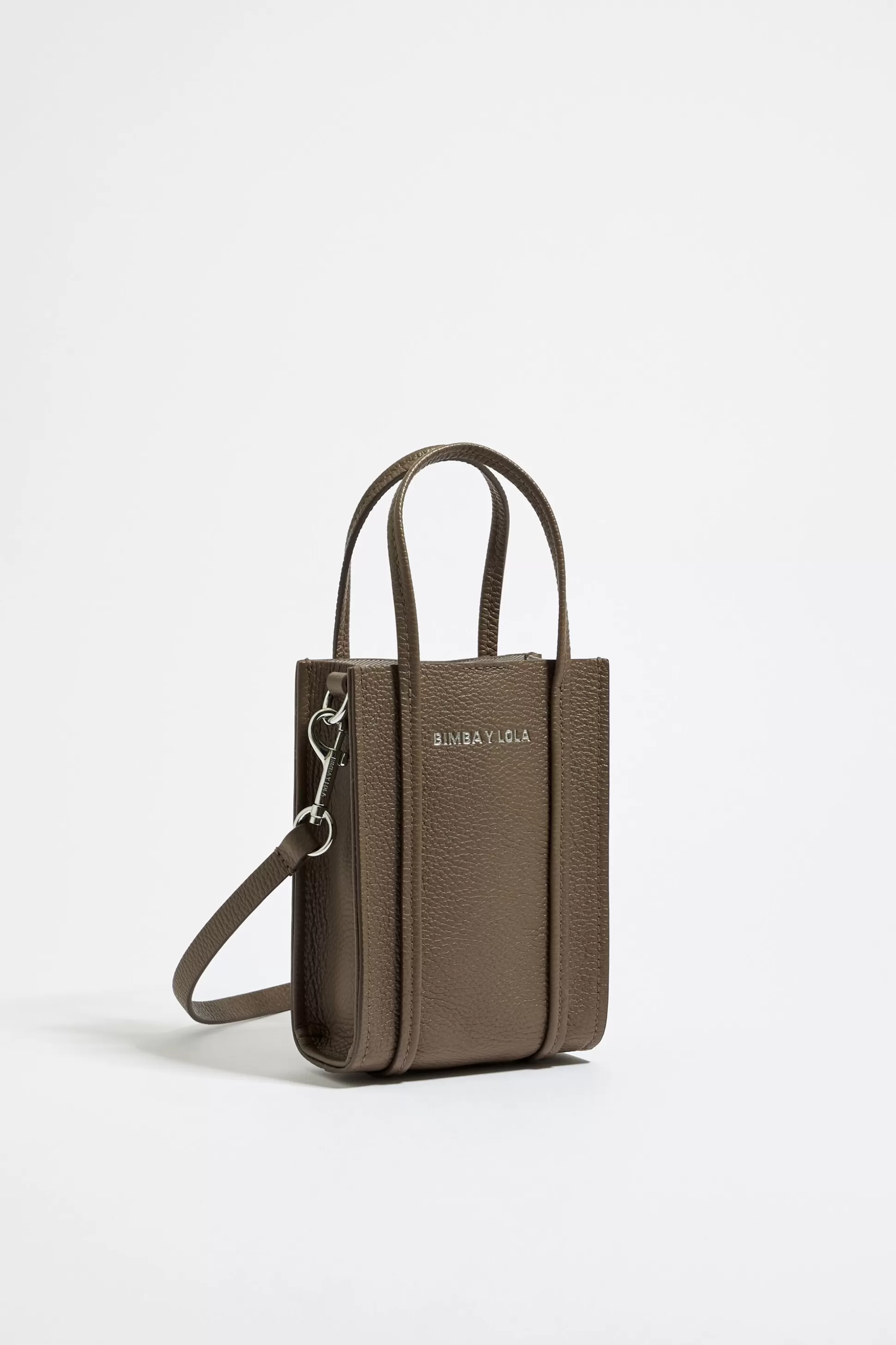 XS taupe leather crossbody bag | Bimba Y Lola Shop