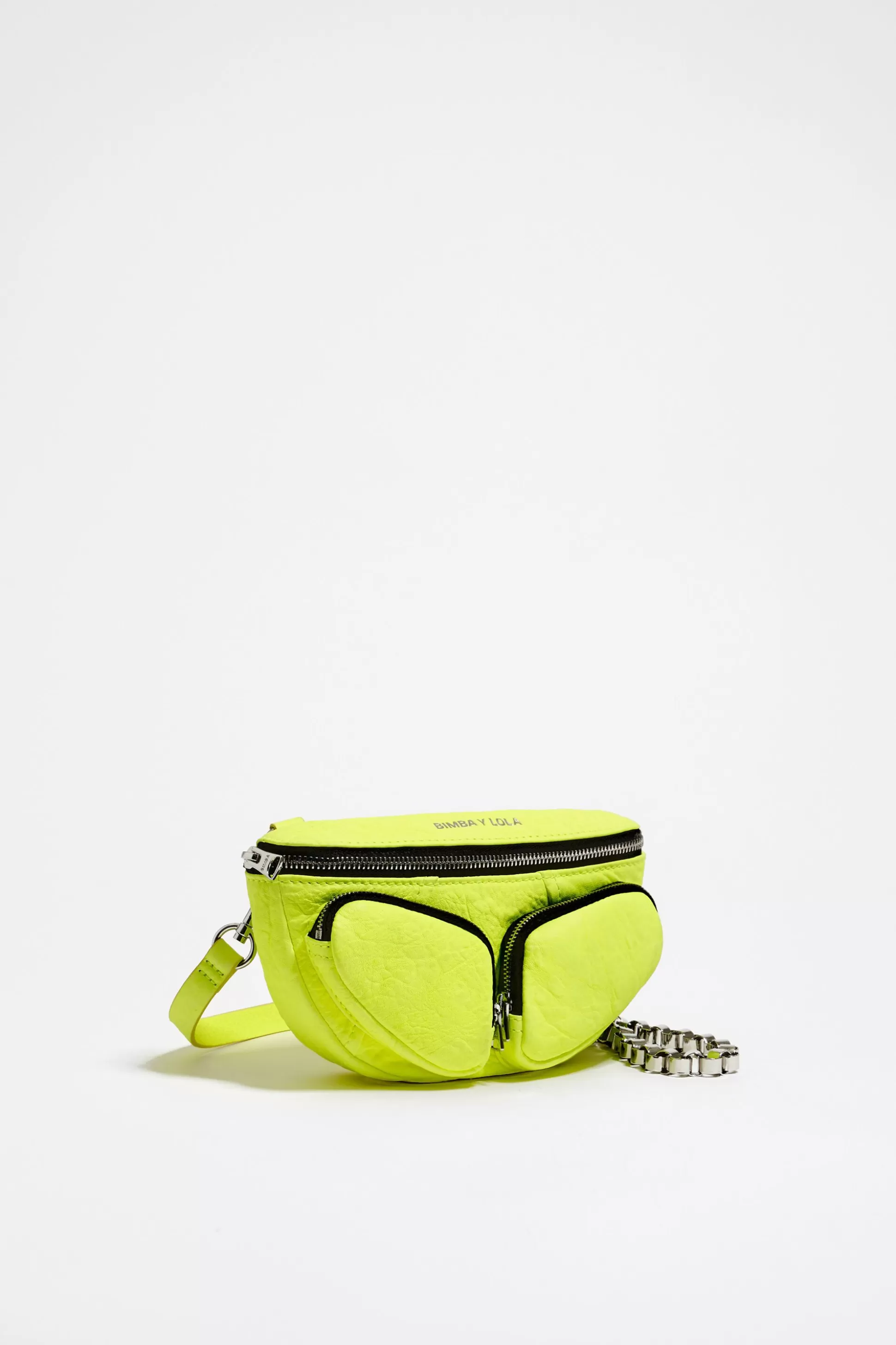 XS yellow leather Pocket bumbag | Bimba Y Lola Shop