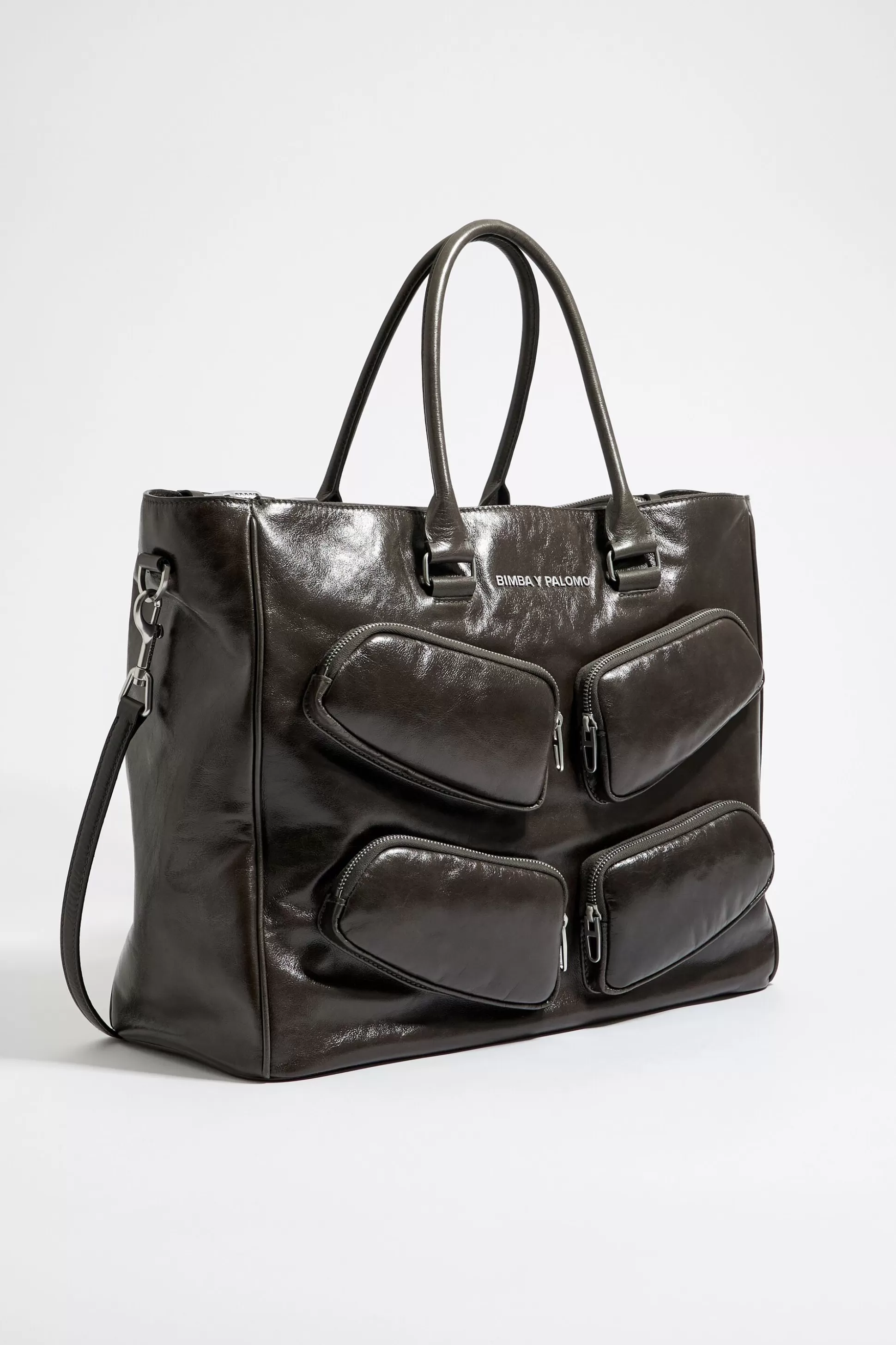 XXL leather Pocket tote bag | Bimba Y Lola Fashion