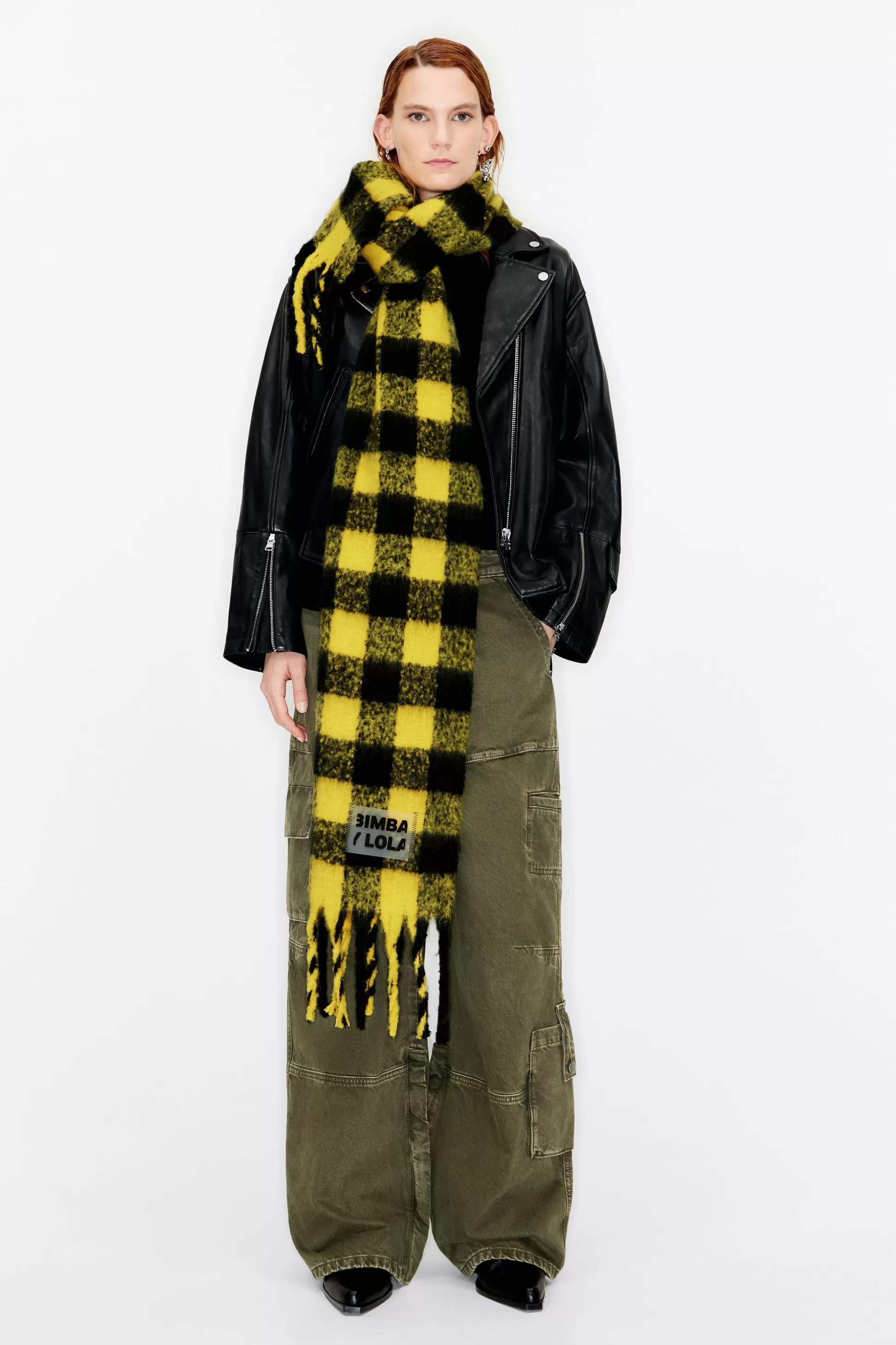 checked scarf | Bimba Y Lola Store